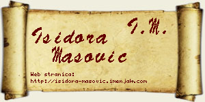 Isidora Mašović vizit kartica